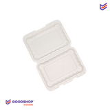 Rectangular compostable take-out boxes | a white compartment | 150 units